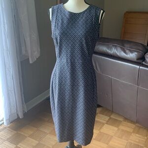 Calvin Klein Black and White Patterned Dress